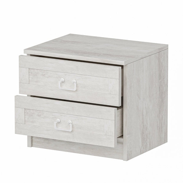 Asir Comodino con 2 cassetti Kale 4922 Bianco