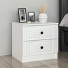 Asir Comodino con 2 cassetti Kale 4923 Bianco