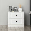 Asir Comodino con 2 cassetti Kale 4923 Bianco