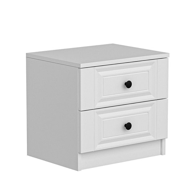 Asir Comodino con 2 cassetti Kale 4923 Bianco