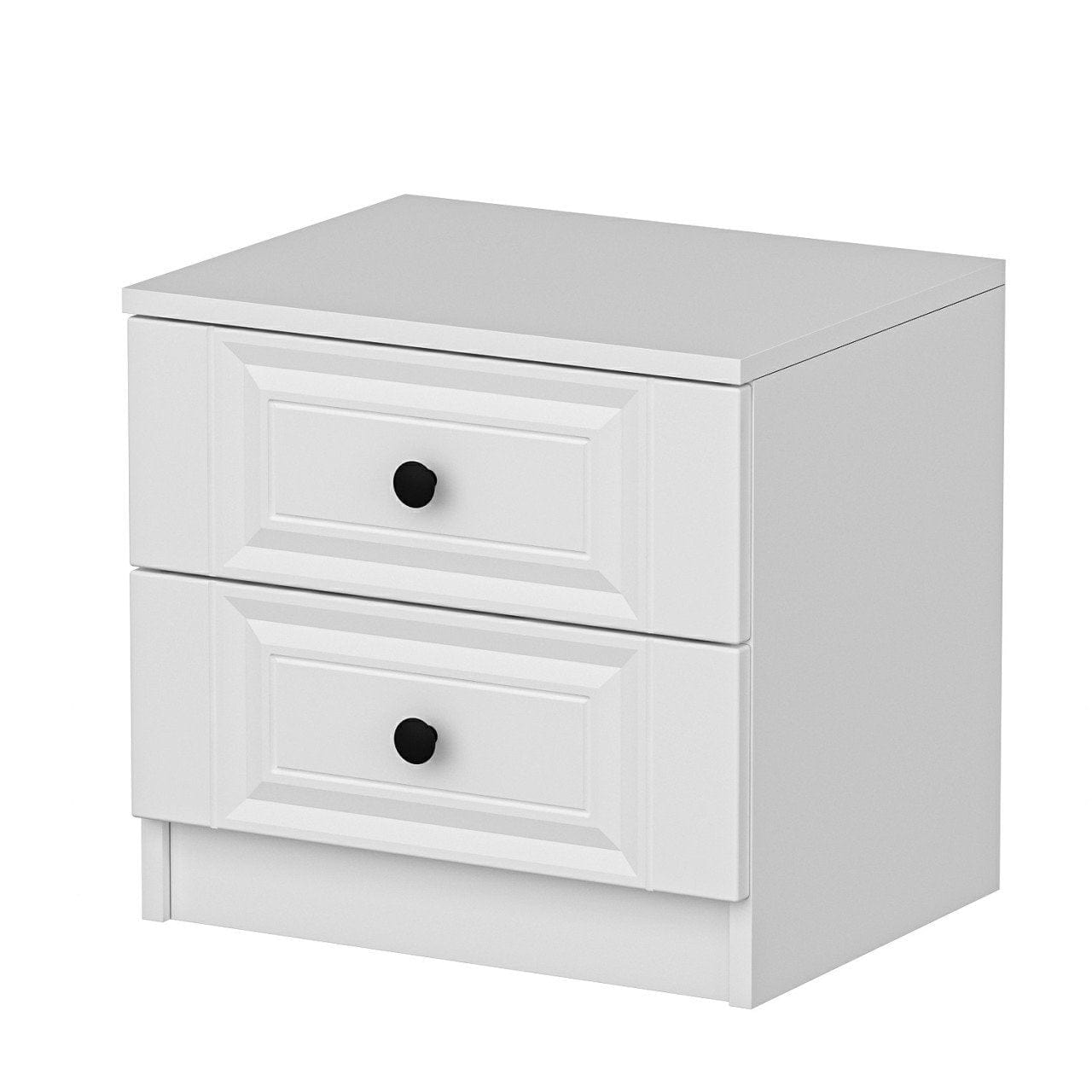 Asir Comodino con 2 cassetti Kale 4923 Bianco