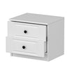 Asir Comodino con 2 cassetti Kale 4923 Bianco