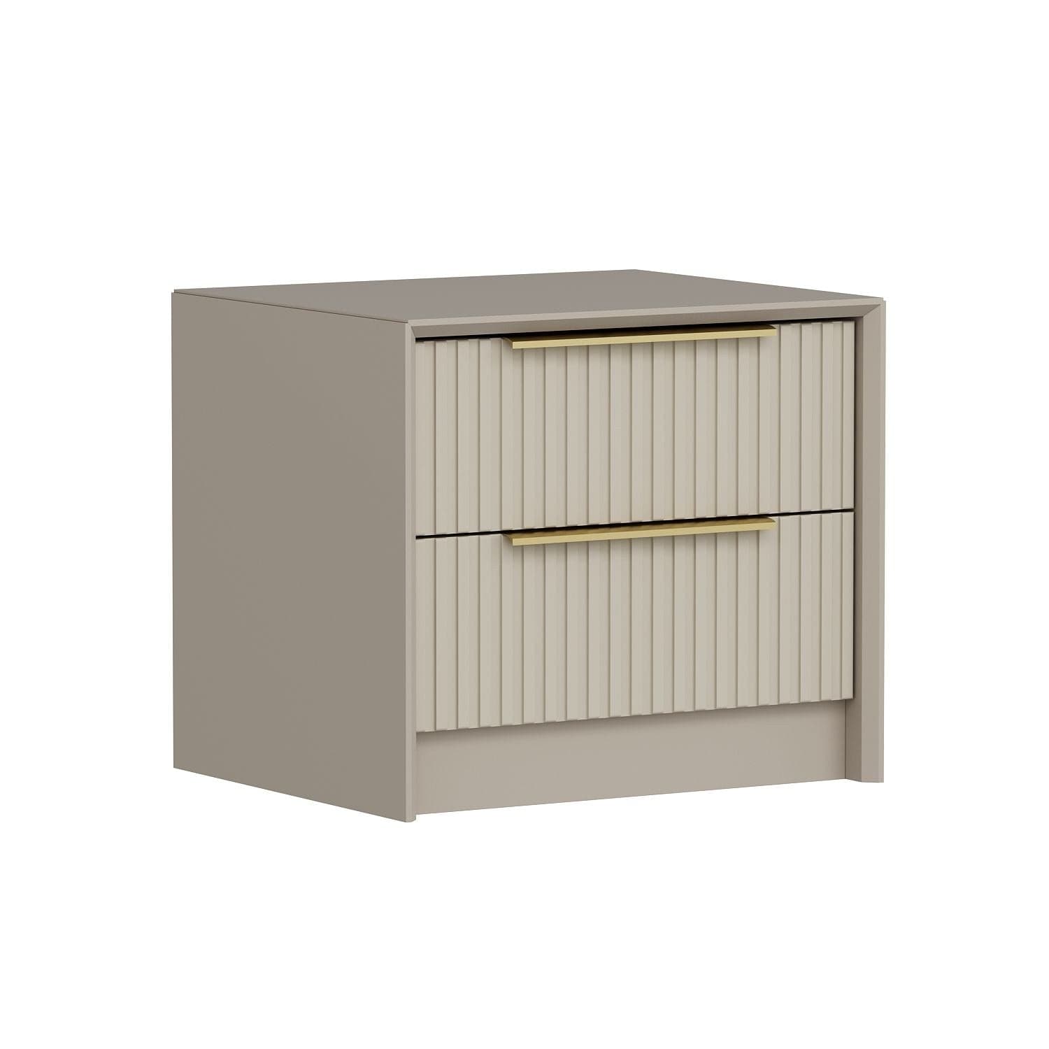 Asir Comodino con 2 cassetti Kale Luxe 7938 Grigio