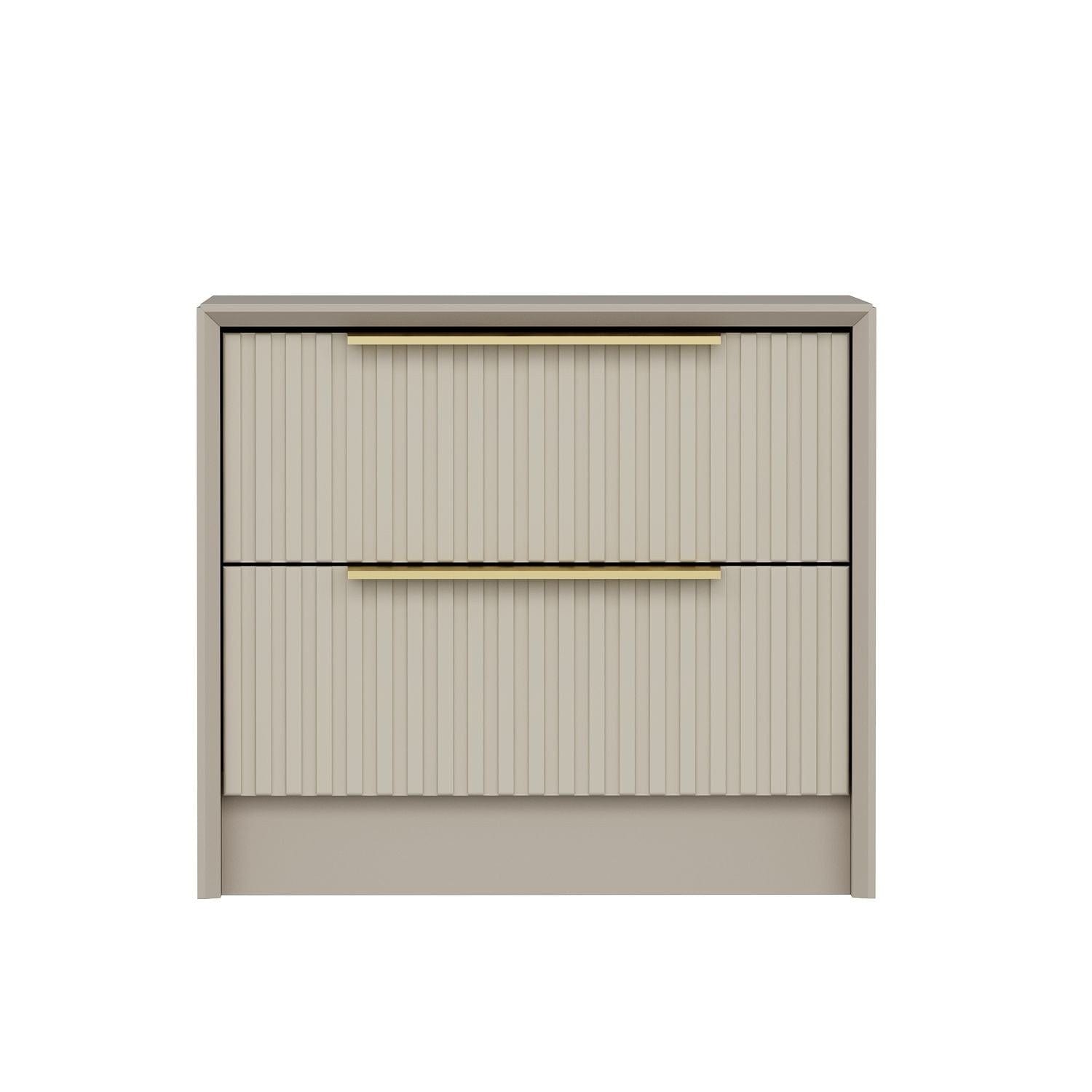 Asir Comodino con 2 cassetti Kale Luxe 7938 Grigio