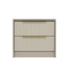Asir Comodino con 2 cassetti Kale Luxe 7938 Grigio