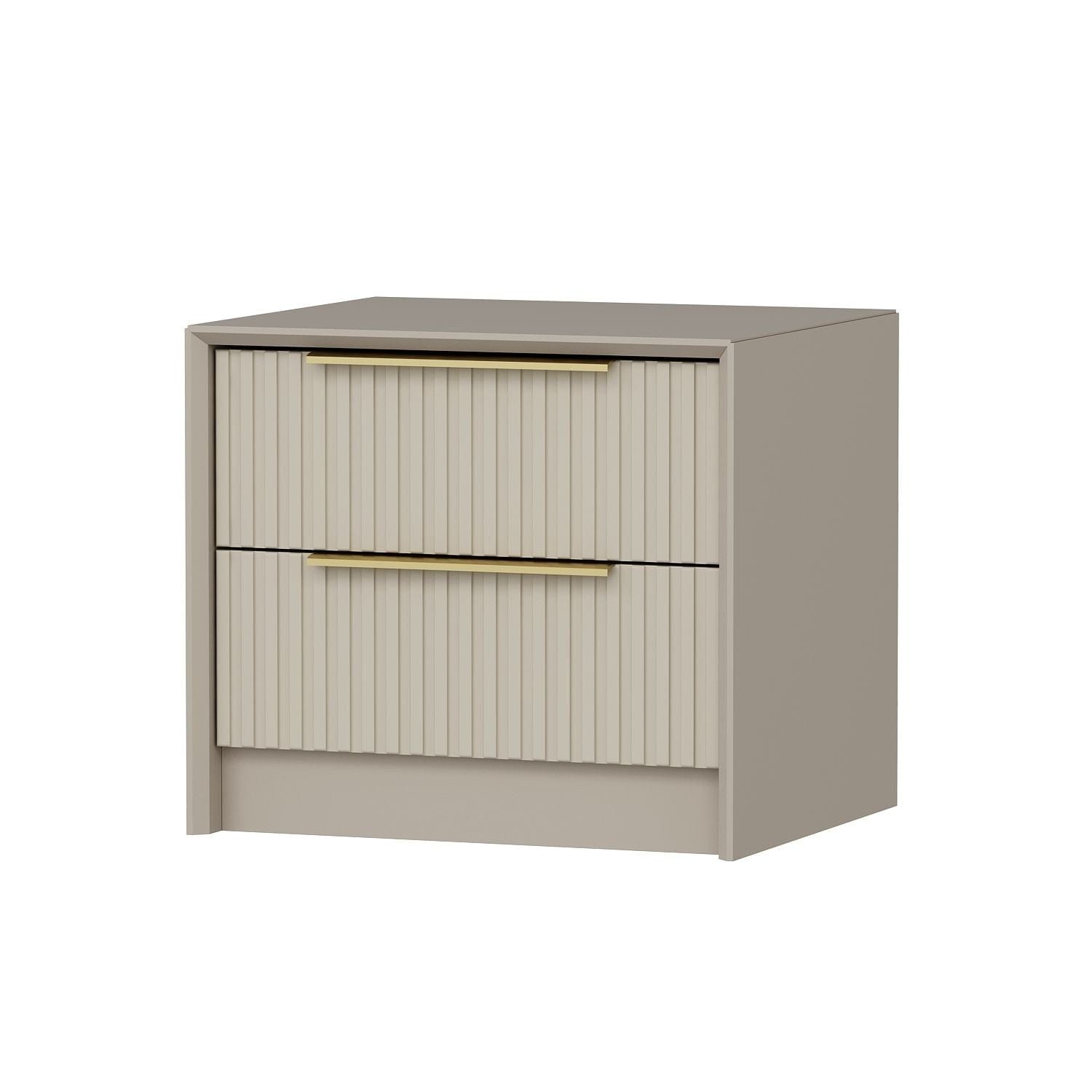 Asir Comodino con 2 cassetti Kale Luxe 7938 Grigio