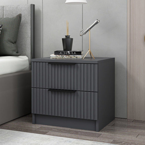 Asir Comodino con 2 cassetti Kale Plus 7898 Antracite