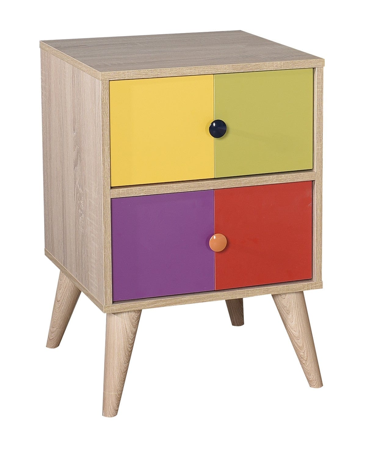 Asir Comodino con 2 cassetti Komodo 920 Multicolore