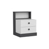 Asir Comodino con 2 cassetti Life Bianco