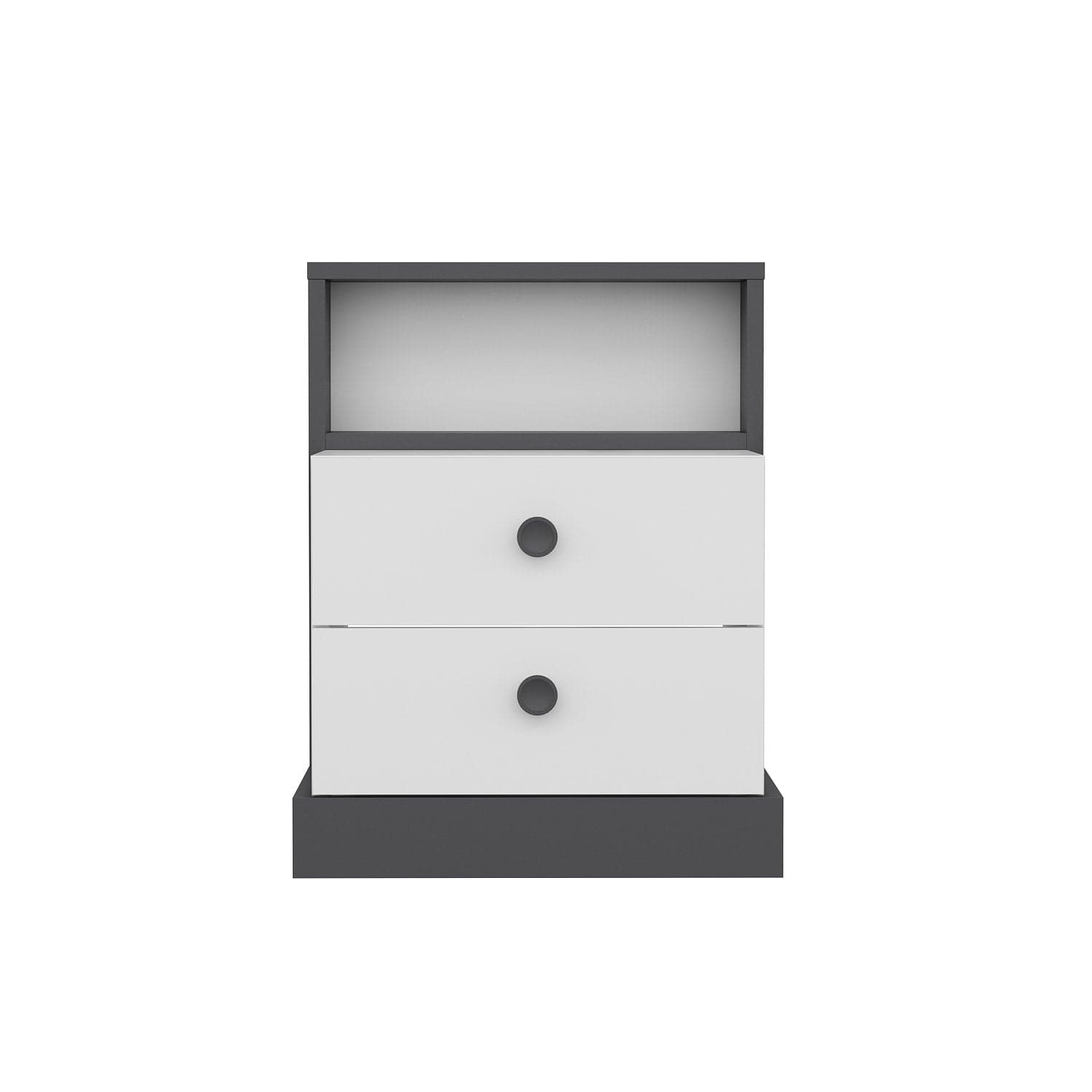 Asir Comodino con 2 cassetti Life Bianco