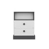 Asir Comodino con 2 cassetti Life Bianco
