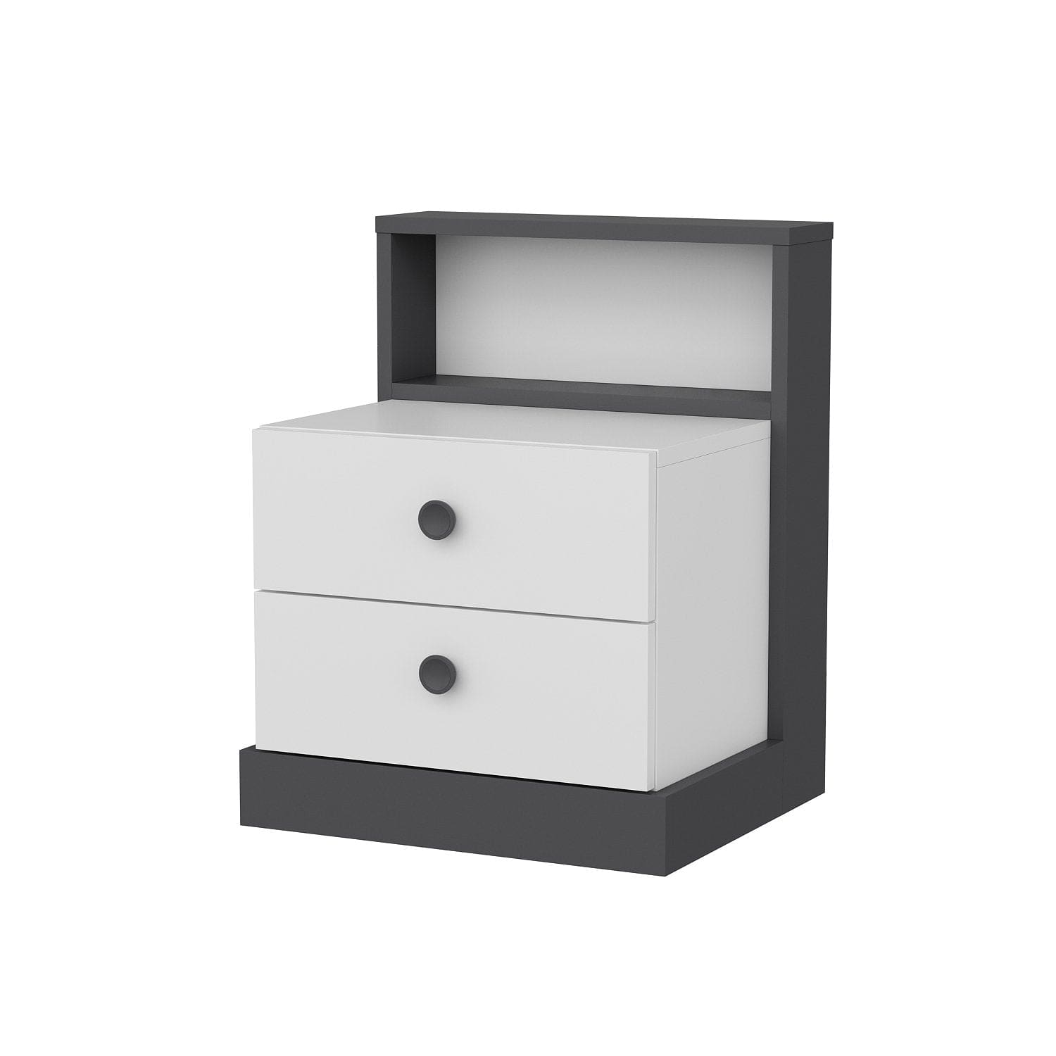 Comodino con 2 cassetti Life Bianco (4)