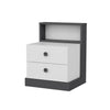 Comodino con 2 cassetti Life Bianco (4)