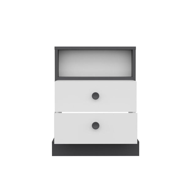 Comodino con 2 cassetti Life Bianco (6)