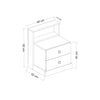 Comodino con 2 cassetti Life Bianco (8)