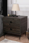Asir Comodino con 2 cassetti Luna Marrone