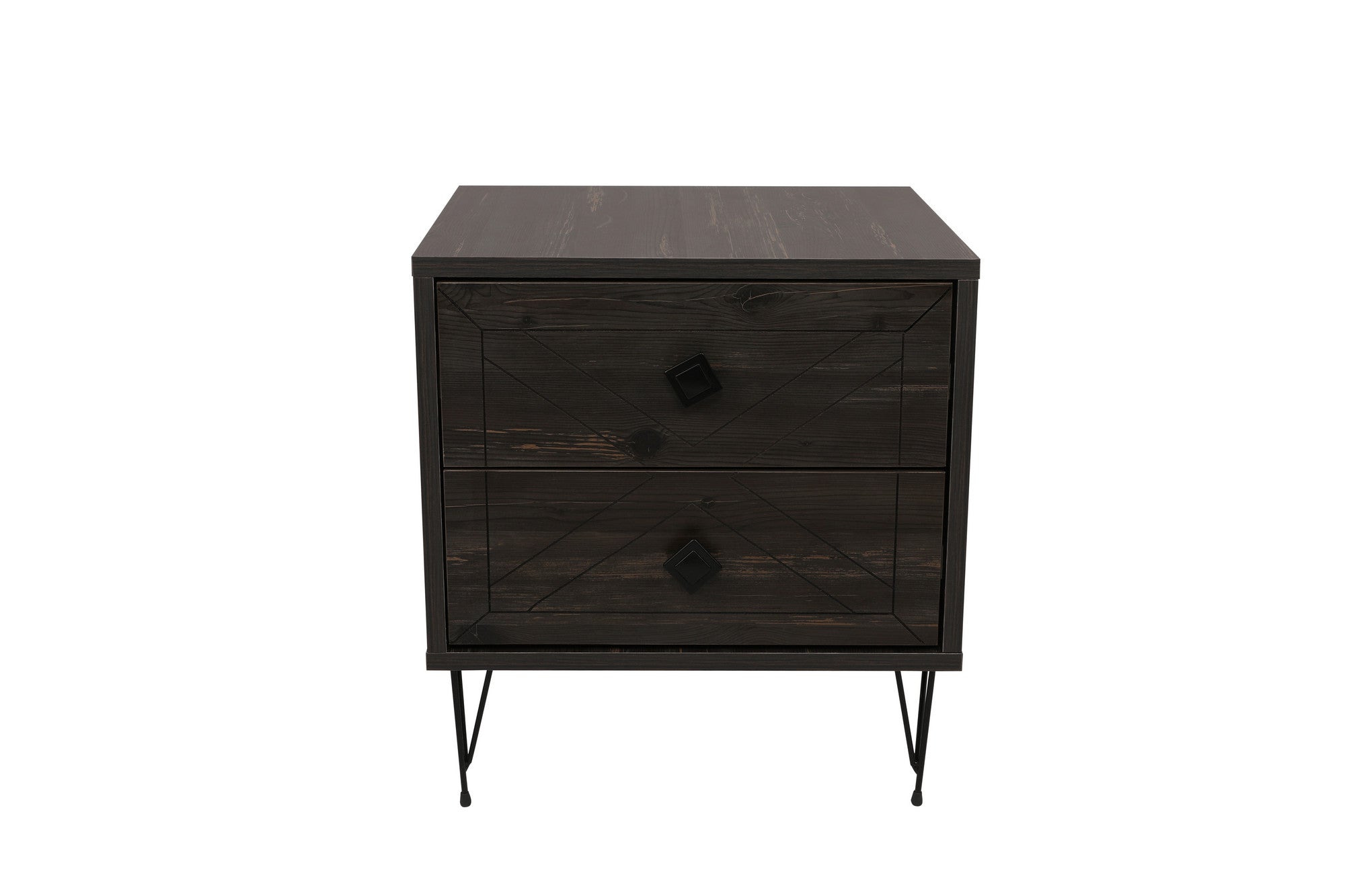 Asir Comodino con 2 cassetti Luna Marrone