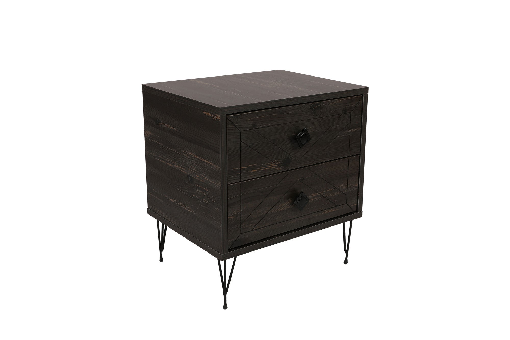 Comodino con 2 cassetti Luna Marrone (6)
