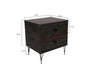 Asir Comodino con 2 cassetti Luna Marrone