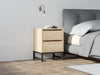 Asir Comodino con 2 cassetti Nehir Naturale