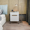 Asir Comodino con 2 cassetti Neva Bianco