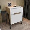 Asir Comodino con 2 cassetti Neva Bianco