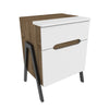 Asir Comodino con 2 cassetti Neva Bianco