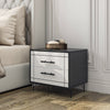Asir Comodino con 2 cassetti Night Bianco