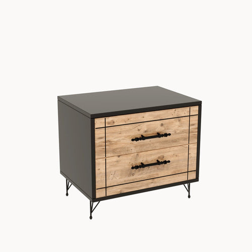 Asir Comodino con 2 cassetti Night Quercia