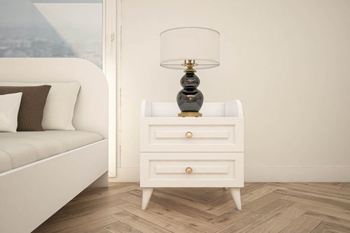 Asir Comodino con 2 cassetti Tango 601 Bianco