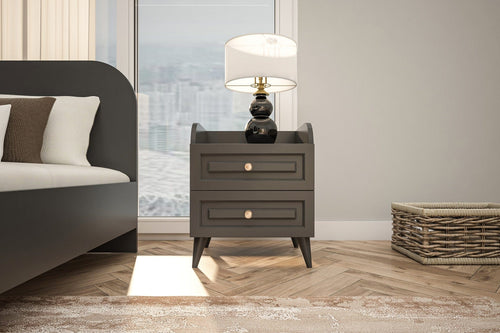 Asir Comodino con 2 cassetti Tango 621 Antracite