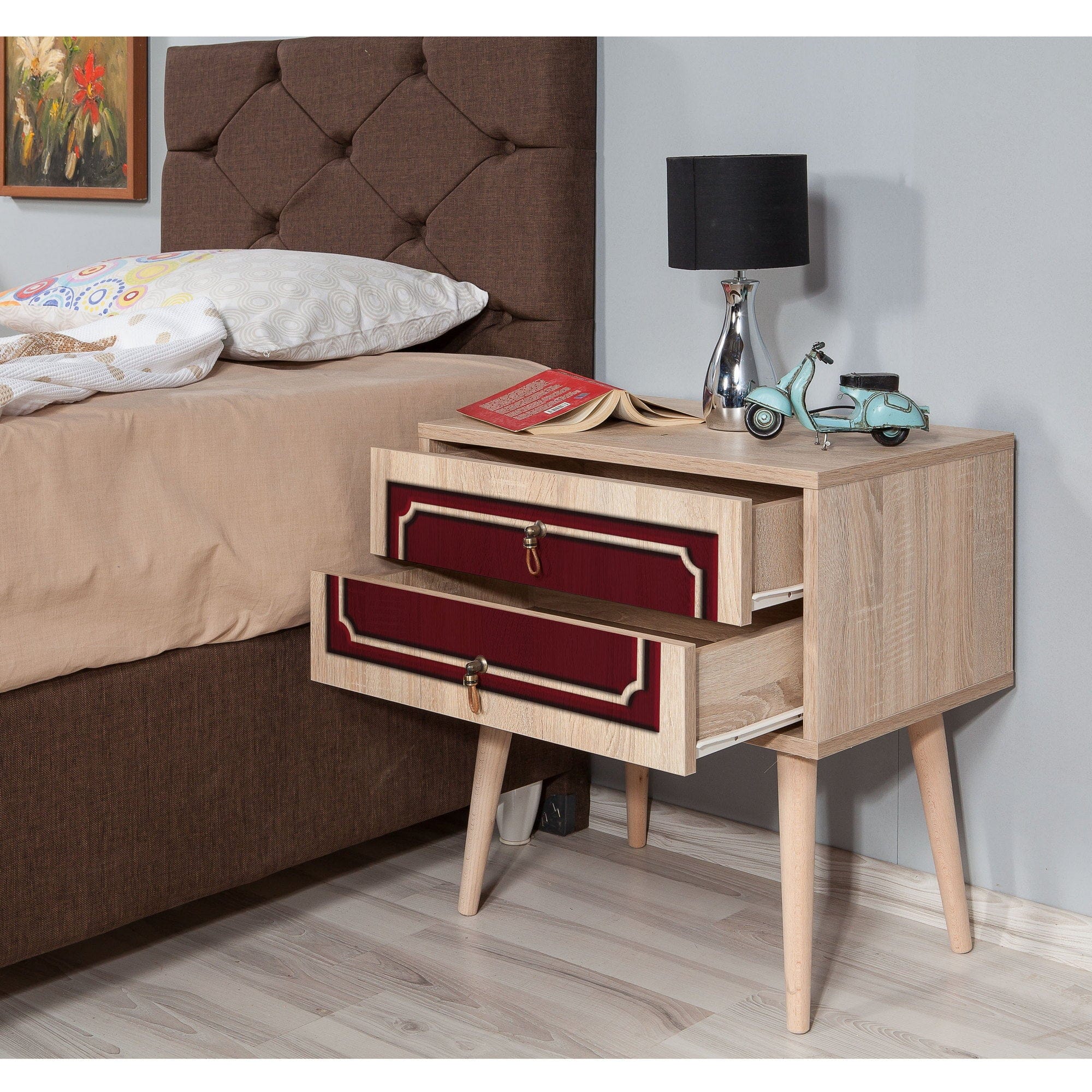 Asir Comodino con 2 cassetti Two 621 Quercia