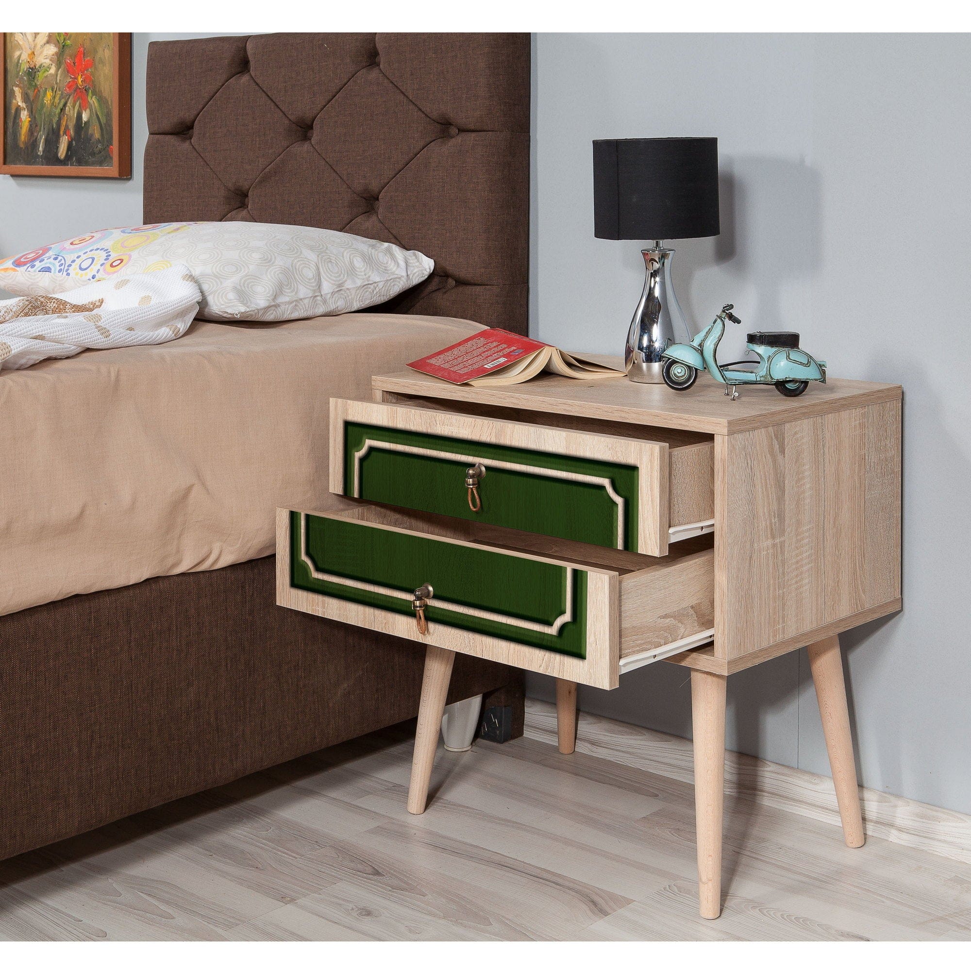Asir Comodino con 2 cassetti Two 623 Quercia