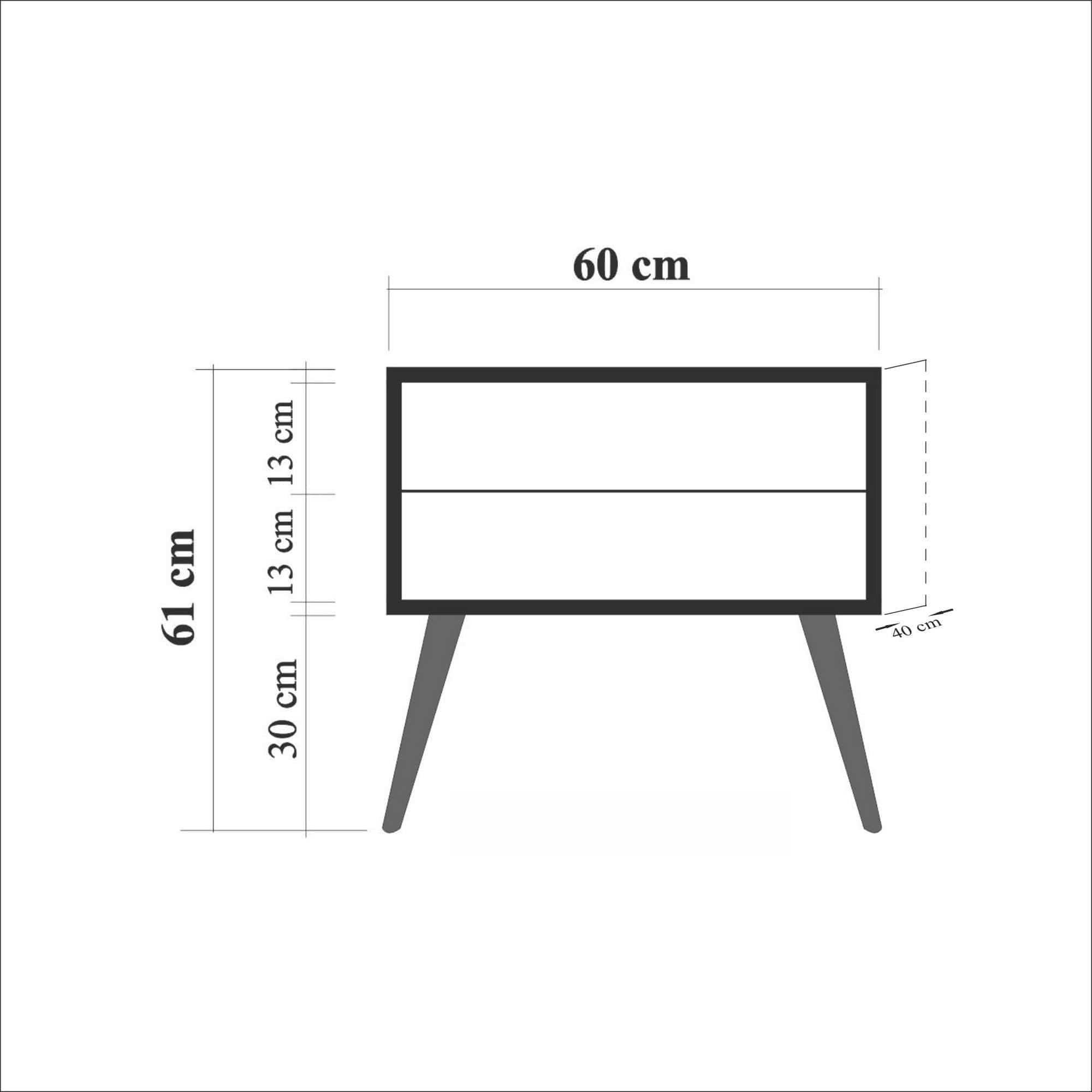 Asir Comodino con 2 cassetti Two 623 Quercia