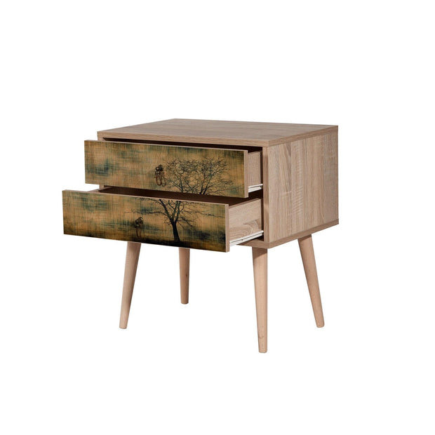 Asir Comodino con 2 cassetti Two 729 Quercia