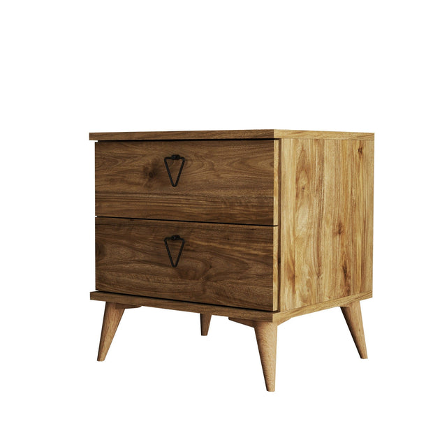 Asir Comodino con 2 cassetti Versa 3630 Noce