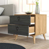 Asir Comodino con 2 cassetti Versa 3638 Marrone