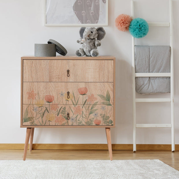 Asir Comodino con 3 cassetti City Trio Tulip Quercia