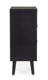 Bizzotto Comodino con 3 cassetti Josine Nero