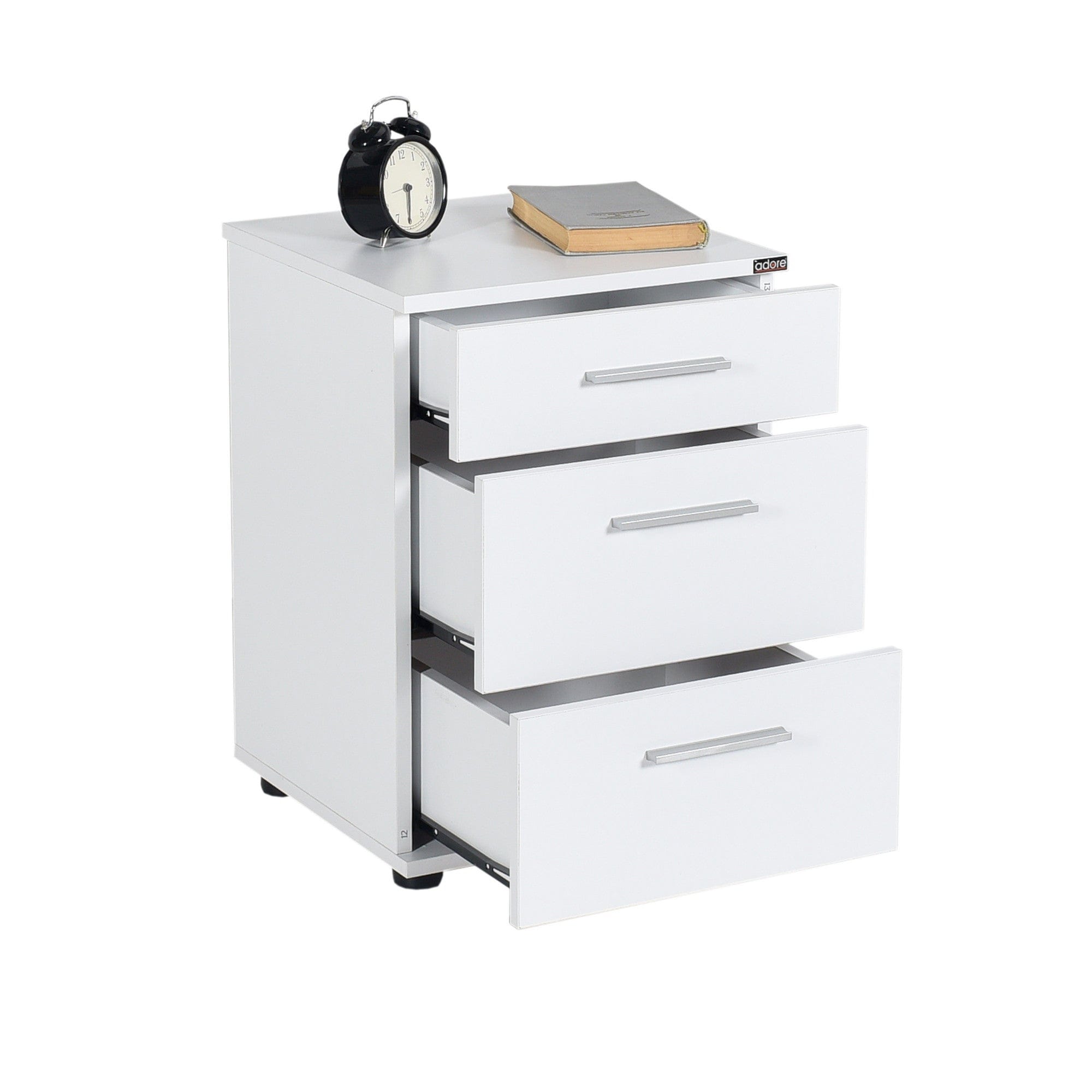 Asir Comodino con 3 cassetti Komodo 530 Bianco