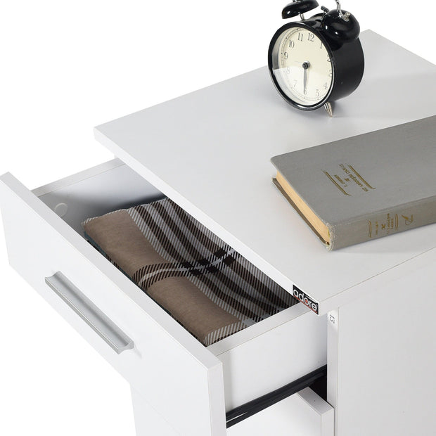 Asir Comodino con 3 cassetti Komodo 530 Bianco