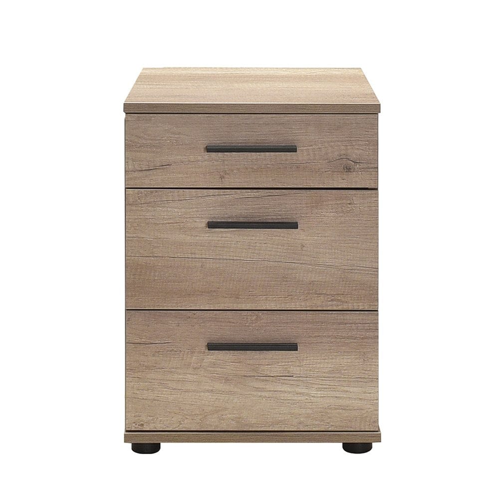 Asir Comodino con 3 cassetti Komodo 530 Noce
