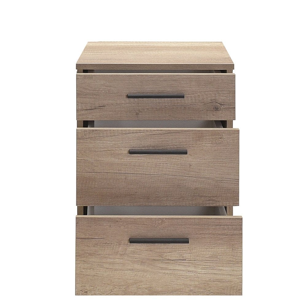Asir Comodino con 3 cassetti Komodo 530 Noce