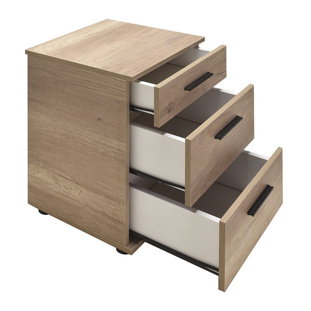 Asir Comodino con 3 cassetti Komodo 530 Noce