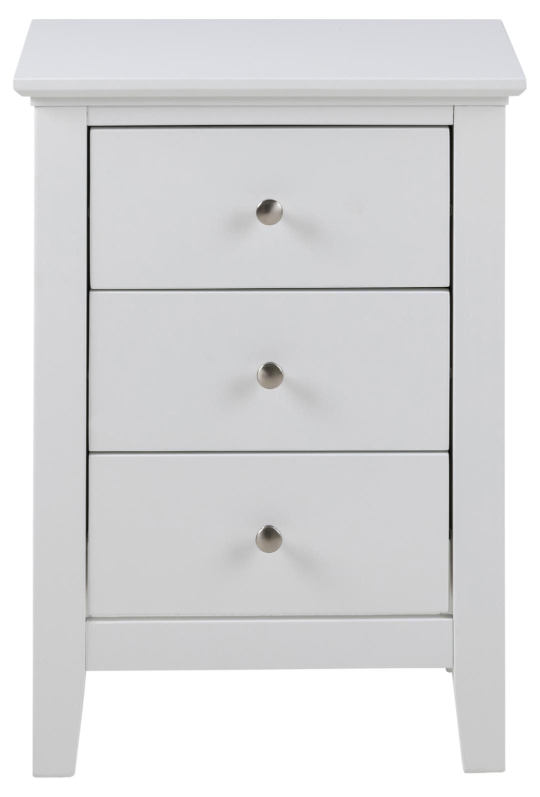Actona Comodino con 3 cassetti Linnea Bianco