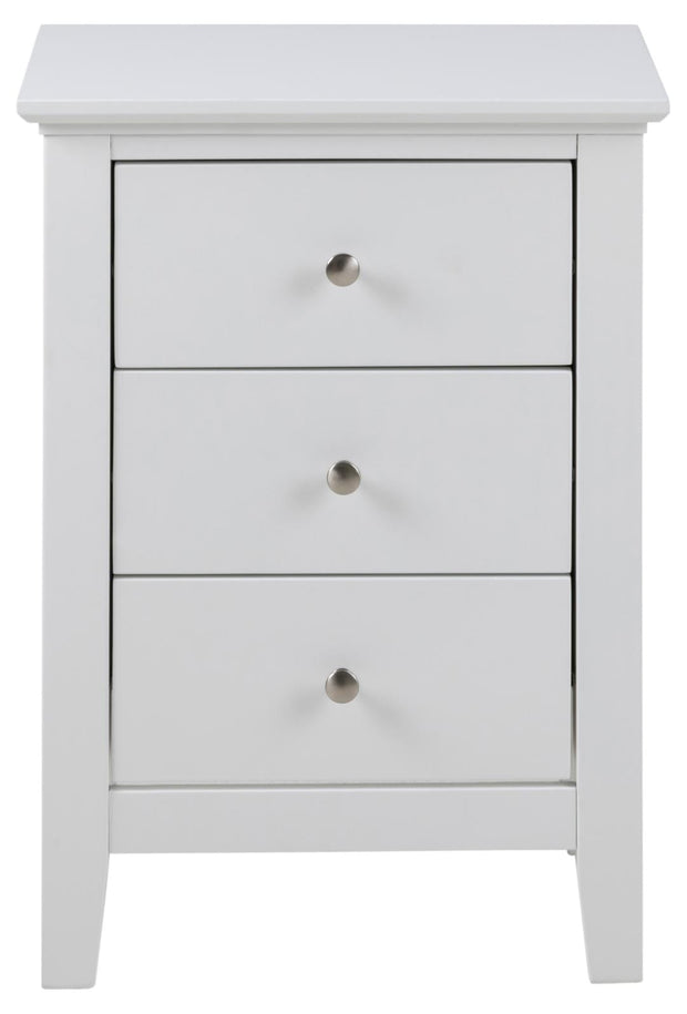 Actona Comodino con 3 cassetti Linnea Bianco
