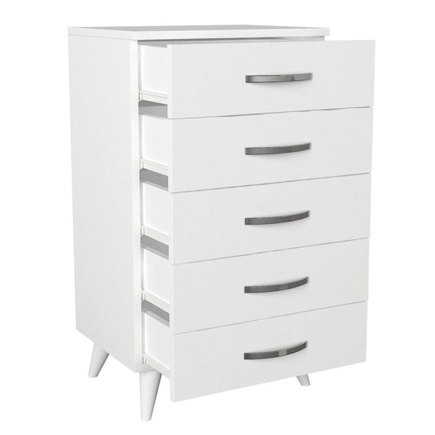 Asir Comodino con 5 cassetti Cemre 5C Bianco