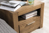 Szynaka Comodino in impiallacciato e paglia con 1 cassetto Velvet 79 Rovere rustico, l54xl42xh42 cm