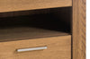 Szynaka Comodino in impiallacciato e paglia con 1 cassetto Velvet 79 Rovere rustico, l54xl42xh42 cm