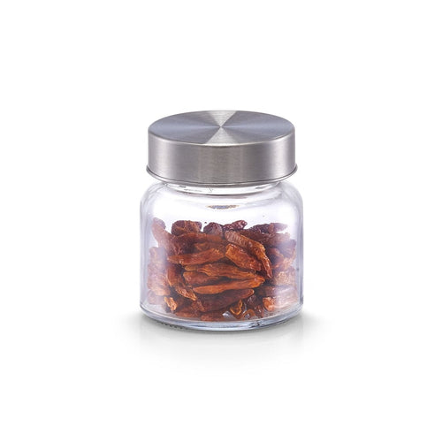Zeller Contenitore in vetro Mini, coperchio in metallo, 75 ml, Ø 5,6xH6,3 cm